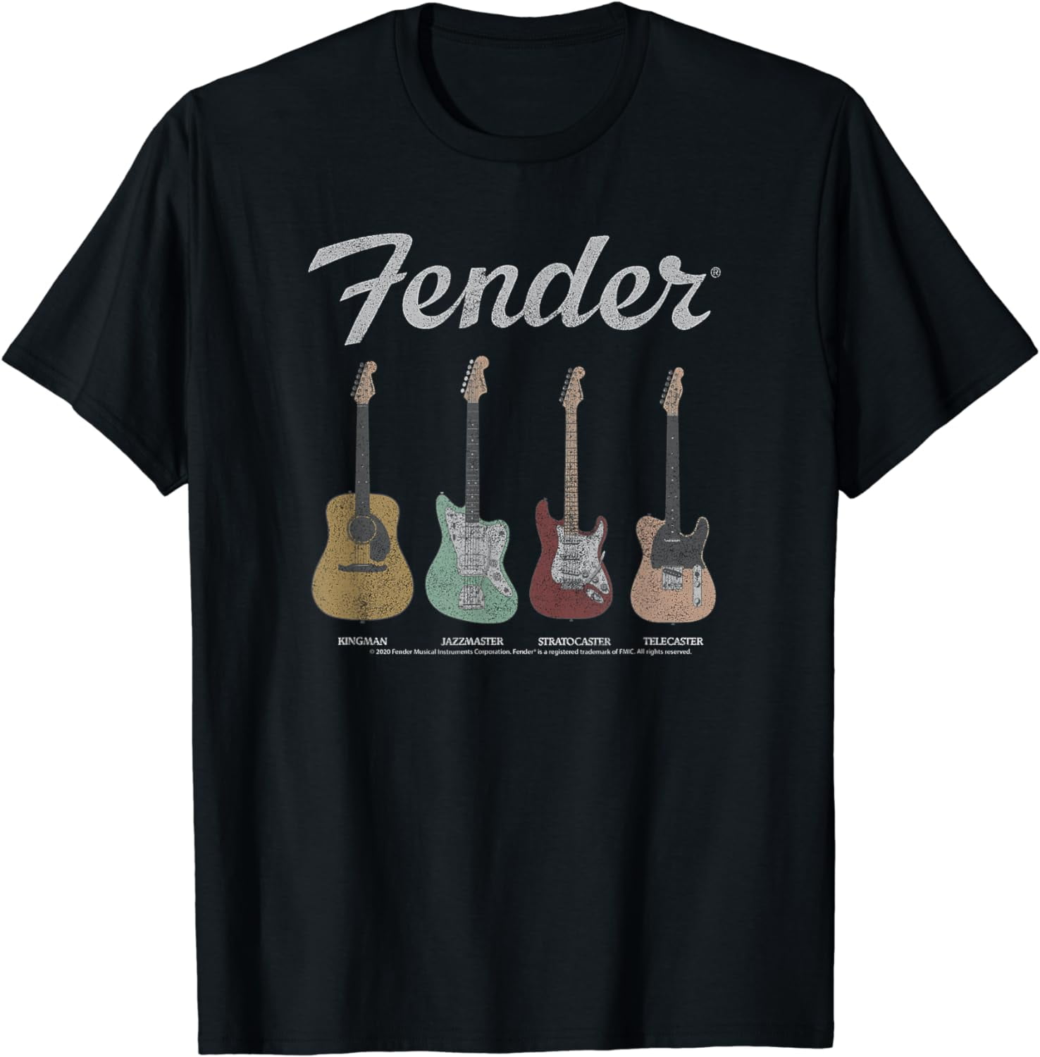 Fender Vintage Guitar Lineup T-Shirt - Walmart.com