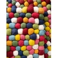 thumbnail image 4 of Unique Loom Felt Ball Collection Area Rug - Cloud (8' x 10' Rectangle Multi/Blue), 4 of 11