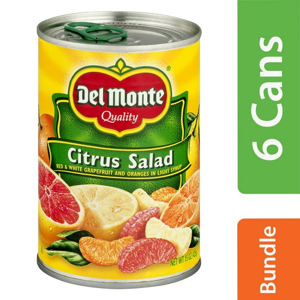 6 Pack Del Monte Orange Sections Grapefruit In Light Citrus Salad 15 Oz Walmart Com Walmart Com