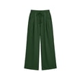 thumbnail image 6 of Guluxicc Summer Casual Wide Leg Trousers for Womens Loose Fit Pants with Buttoned Pockets Elastic Waist Pants for Travel, 6 of 8