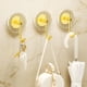 thumbnail image 3 of Inteprter Ganchos de pared adhesivos de fácil instalación, adecuados para todos los entornos, sin perforaciones, perchero para colgar Almacenamiento y organización del hogar oro, 3 of 6