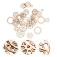 thumbnail image 2 of Eease 40PCS Assorted Size Wooden Gear Craft Embellishment Gift Tag Wood Ornaments for Scrapbooking Painting Drawing Craft, 2 of 4