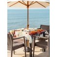 thumbnail image 2 of Outdoor Tablecloth with Umbrella Hole and Zipper, Thanksgiving Truck Square Table Cloth 54x54 Inch Waterproof Tablecloth, Orange Blue White Pumpkin Maple Leaf Picnic Table Cover for Patio Camping, 2 of 7