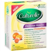 Culturelle Digestive Health Probiotic Chewable Tablets, Orange 24 ea