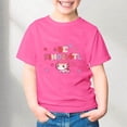 thumbnail image 2 of VNKIDY Boys Girls Kids Child TShirts Casual Letter Grapghic Crewneck Tees Short Sleeve Loose Fit Breathable Top For Daily Outdoor Activities Pink 5-6 Years, 2 of 4