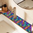 thumbnail image 2 of Yayeee Faucet Mat for Kitchen Sink 30" Diatomite Long Splash Guard Pad, Vibrant Stained Glass Pattern, 2 Pack, 2 of 7