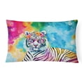 thumbnail image 1 of Hippie Animal White Tiger Throw Pillow, 1 of 4