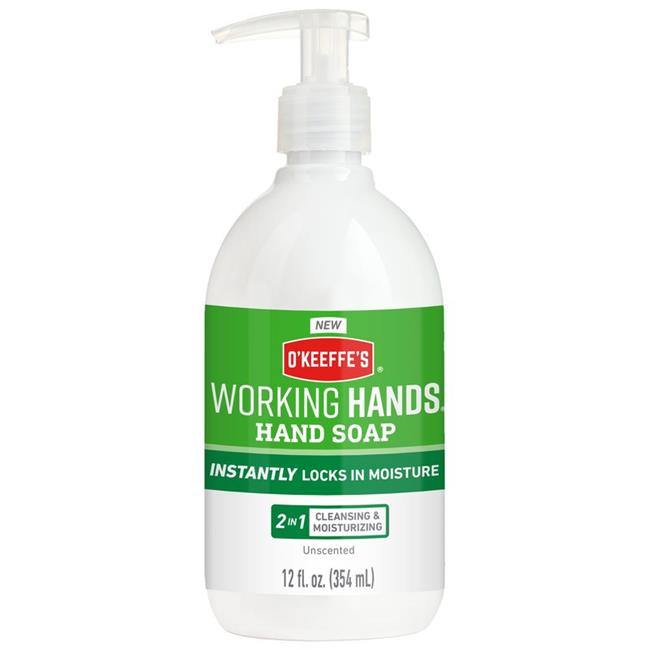 O'Keeffe's Working Hands Moisturizing Liquid Hand Soap, Unscented, 12