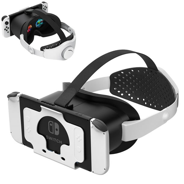 Casco de realidad virtual mejorado para Nintendo Switch y Switch OLED, lentes HD y diadema ajustables, kit de gafas 3D VR para accesorios de realidad virtual Switch