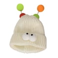 thumbnail image 4 of Gorro de punto divertido de Monstruito Gorro de punto para caminar, mochilear, escalar Beige Blanco, 4 of 9