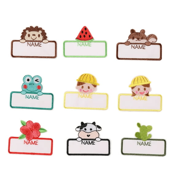 SelfAdhesive Embroidered Name Patches 9PCS Patches for Easy to Apply and Remove on Bags Hat and Clothes Craft Projects