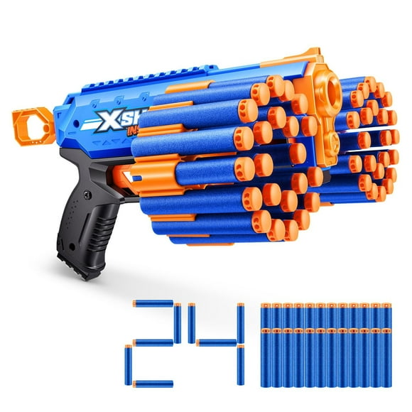 XSHOT Insanity Manic Blaster (24 Darts) by ZURU, Foam Blaster for Kids