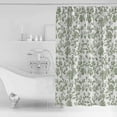 thumbnail image 4 of 72x78 Inch Shower Curtain Sage Green Flower Bathroom Decor Waterproof Fabric Bathtub Bath Curtains Decorative Vintage Farmhouse Boho Leaf Spring Extra Long Shower Curtain Set with Hooks, 4 of 6