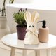 thumbnail image 1 of Toalla conejos Pascua terciopelo coral, regalo., 1 of 5