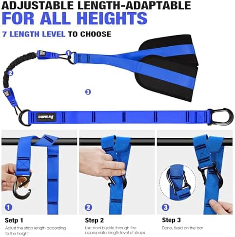 Pull Up Assistance Bands, Resistance Bands for Pull Up Bar Workout, Adjustable Heavy Duty Pull Up Assist Equipment with 4 Assistance Bands, Home Gym Fitness Exercise Strength Training Blue
