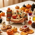 thumbnail image 4 of Aonerit 6X4In Ghost Reading Book Ornament, Wooden Halloween Figurine, Fall Harvest Tabletop Decor, Cute Farmhouse Desktop, Home Party Shelf, 4 of 5