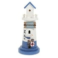 thumbnail image 1 of Miangastore Lighthouse Figurines Dark Blue Mdf 1Pcs 3.73X3.73X8.65Inch, 1 of 8
