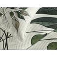 thumbnail image 3 of Ambesonne Boho Quilted Bedspread Set 3 Pcs, Modern Bohemian Jungle Leaves, Queen Size, Fern Green Warm Taupe, 3 of 4