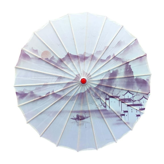 Chinese Oiled Paper Umbrella, Chinese Classical Dance Umbrella, Women Gift Props Oil Paper Umbrella for Dance Recitals Party Music Festivals Style B