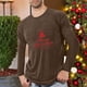 thumbnail image 1 of Amzcrzy - Sudadera Para Hombre, Deportiva, Fitness, Para El Hogar, Pijama Navideño Estampado, Camiseta De Manga Larga, Cuello Redondo, Marrón, M, 1 of 4