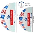 thumbnail image 3 of FMSHPON American Flag Tree Skirt Independence Day Xmas Christmas Tree Skirt Stand Mat for Holiday Party Decoration Indoor Outdoor 48 inches, 3 of 6