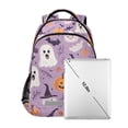 thumbnail image 7 of FORMRS Unisex Backpack Elementary School Travel Bookbag with Reflective Stripes, Purple Cute Halloween, 7 of 7