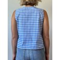 thumbnail image 5 of Gupgi Summer Women's Plaid Print Tank Tops Double Front Tie Closure V-Neck Sleeveless Gingham Vest, 5 of 7