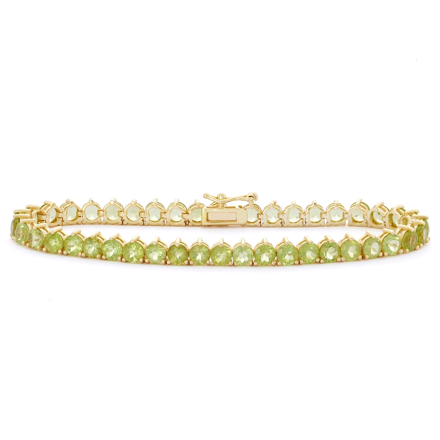 Sterling silver gemstone tennis bracelet