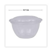 Eco-Products EP-SB18 5.5 in. x 2.3 in. 18 oz. Renewable and Compostable Plastic Containers - Clear (150/Carton)