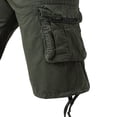 thumbnail image 4 of Stamzod Men's Cargo Shorts Summer Outdoor Hiking Work Shorts Elastic Waist Casual Cotton Shorts with Pockets Army Green 34, 4 of 5