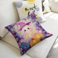 thumbnail image 5 of Cute Ghost Witch in Floral Garden Linen toss pillowcase Decoration pillowcase Gift preferred 18x18" Cushion cover 2 set Sofa pillowcase Sofa bedroom living room car, 5 of 8