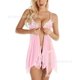 thumbnail image 1 of Encaje europeo y americano, lencería sexy multicolor, pijama, dobladillo, perspectiva irregular, frente dividido, falda con tirantes, rosa S Zefei Wu 1327537361299, 1 of 1