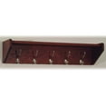 thumbnail image 2 of Wooden Mallet 33-Inch 5-Nickel Hook Shelf Mahogany, 2 of 2