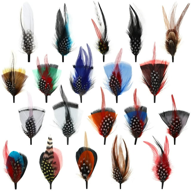 Plumas para sombreros Syhood, estilo clásico, colores surtidos, 20 unidades
