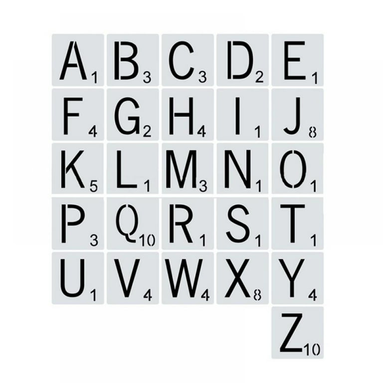 5 Inch Letter Stencils Alphabet Stencil Letters Stencil Number Templates  Stencils for Painting on Wood , Paper, Fabric, Floor, Wall and Tile 