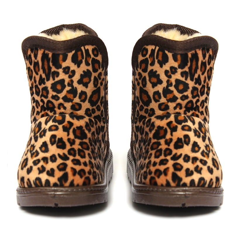 Toddlers Kids Girls Boys Suede Leopard 