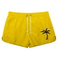 thumbnail image 4 of Kcolen Mens Swim Trunks No Liner,Mens Swim Trunks Elastic Waist Quick Dry Men Swim Shorts Stretchy Upf Bathing Suit Beach Summer Swimwear,Yellow, 4 of 5