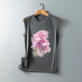 thumbnail image 4 of Débardeurs pour Femmes Col Rond Coupe Ample Basique Imprimé Blouse Décontractée Été Sans Manches Tunique d'Entraînement, 4 of 5