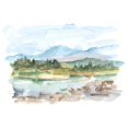 thumbnail image 3 of Harper, Ethan 24x17 Black Modern Framed Museum Art Print Titled - Mountain Watercolor III, 3 of 5