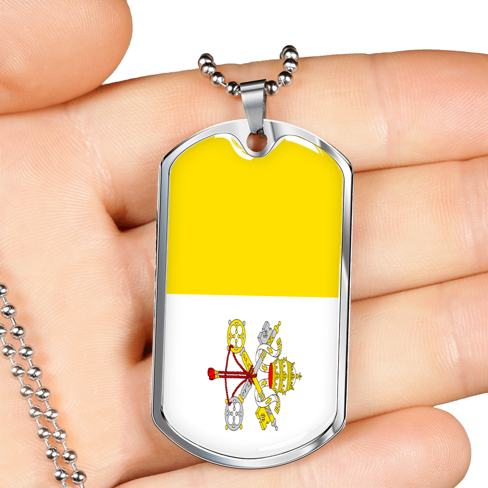 Vatican Flag Necklace Stainless Steel 