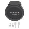 thumbnail image 2 of Quartz Hour Meter,  Easy Installation High Accuracy Round Hour Meter 6-80VAC DC Multifunctional  for Air Compressors, 2 of 7