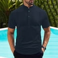 thumbnail image 2 of Kaemgyyd Golf Shirts for Men Casual Button Collar Summer Beach Tops Big and Tall Breathable Short Sleeve Athletic Running Workout Tee, 2 of 6