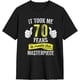 thumbnail image 2 of Camisetas de algodón para hombre, divertidas, de broma de 70 años, para 70 cumpleaños, informales, básicas, de cuello redondo y manga corta., 2 of 6