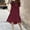 *Wine, variant on ClodeEU Women's Short Sleeve Crewneck Ruffle Hem T-Shirt Dress,Casual Round Neck Flowy Midi Dress Black,Women's Plus L