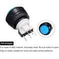 thumbnail image 4 of PinesC Starts Arcade Buttons ABS American Small Round with Light Micro Switch for Arcade Machine Video Games Parts DC 12V Blue Blue, 4 of 5