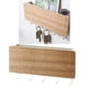thumbnail image 5 of Portallaves japonés de madera para montar en la pared con 5 ganchos, colgador de llaves multifunción sin perforaciones para el hogar, color madera natural, 5 of 12