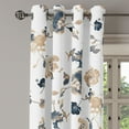 thumbnail image 3 of Ambesonne Vintage Grommet Curtain, Art Roses Nostalgic Flowers, 50"x63", Almond Dark Slate Blue, 3 of 5