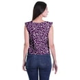 thumbnail image 3 of Moomaya Hauts en Jersey de Coton pour Femmes Sans Manches Imprimé Col Rond Tenue Décontractée, 3 of 4