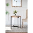 thumbnail image 5 of A and B Home 48108 21.3" W Round Natural Fir Wood/Iron Indoor Side Table, Brown, Black, 5 of 6