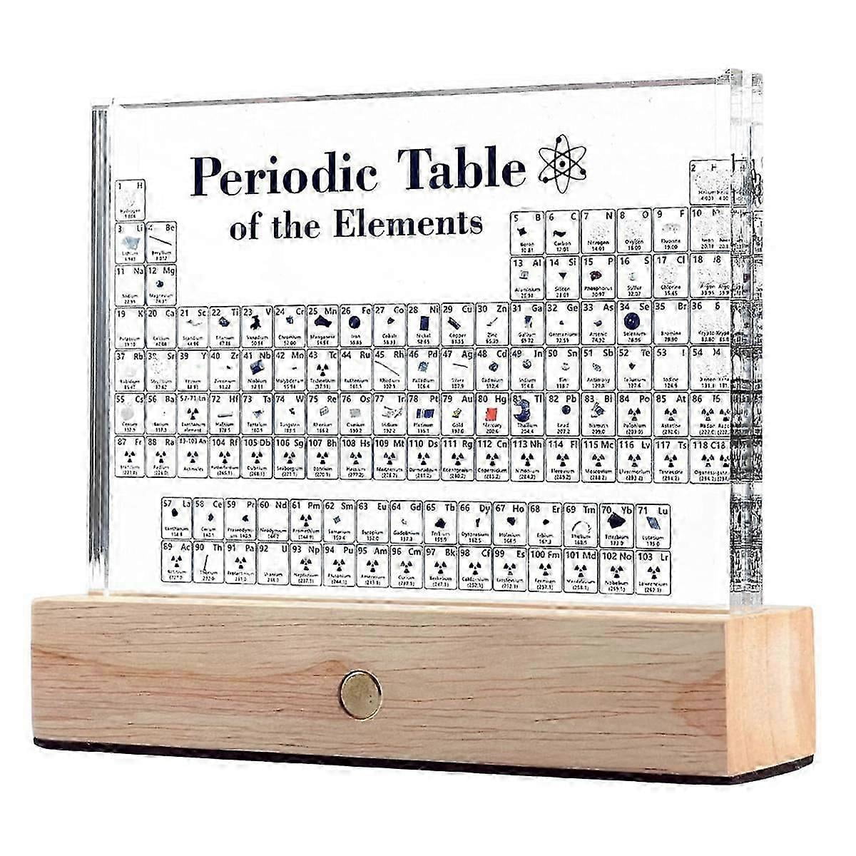 Periodic Table with Real Elements Inside, Table of Elements, Acrylic ...